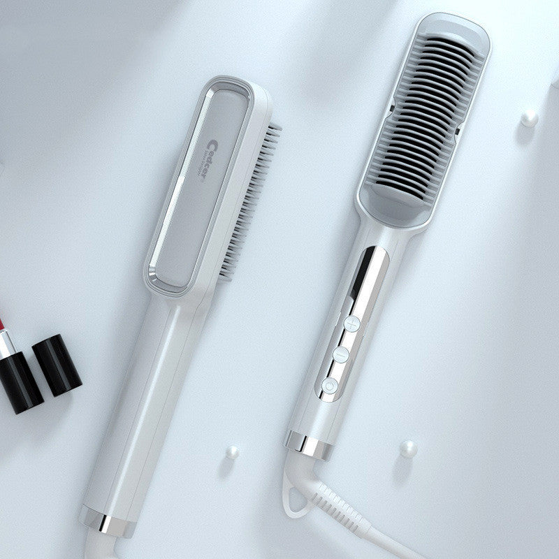 2-in-1 Hair Straightener & Curler – Tourmaline Ceramic, 10 Temp Settings