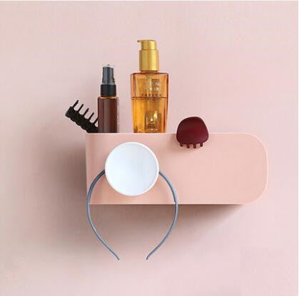 Punch-Free Bathroom Hair Dryer Rack – Hook & Wall-Mount Bracket