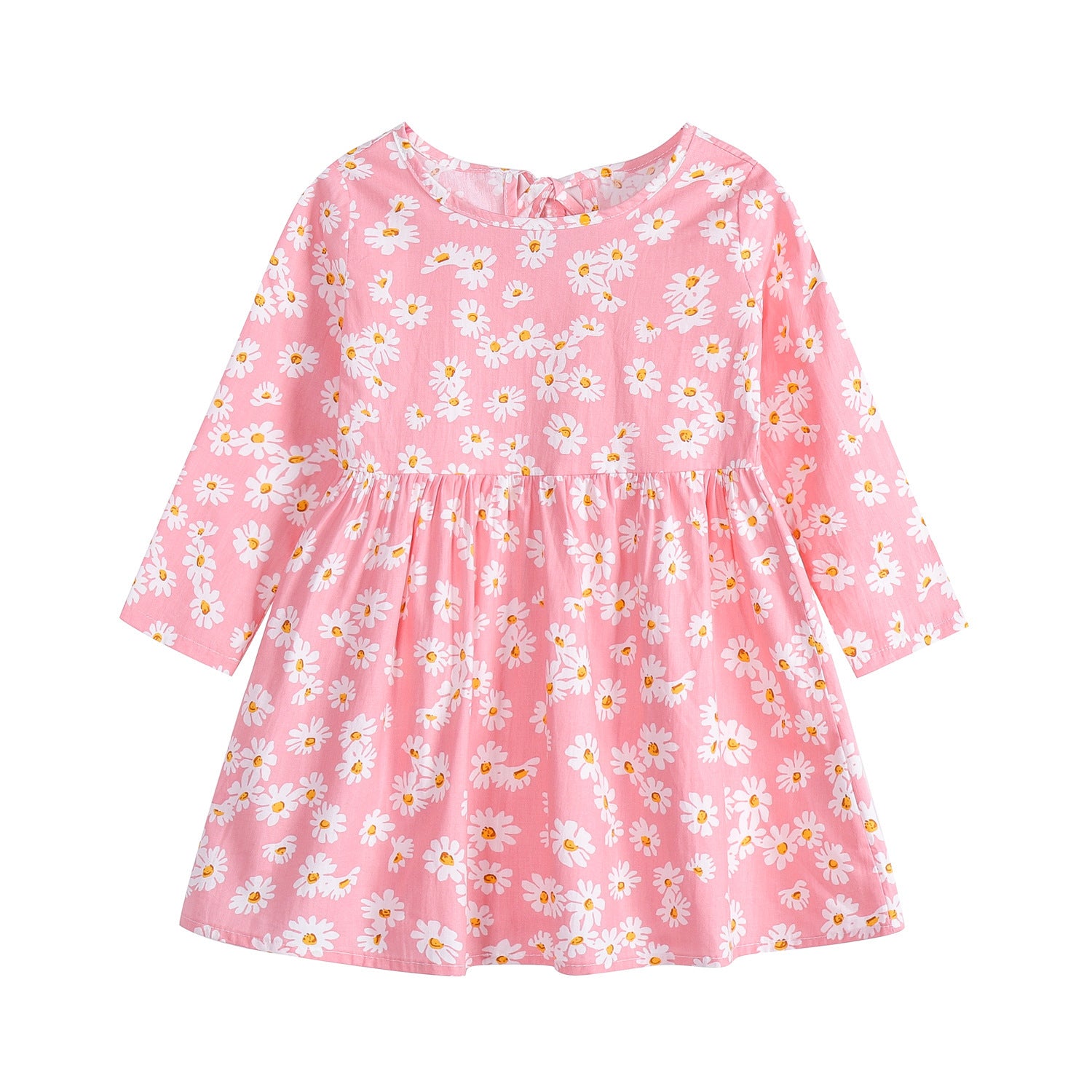 Children's Floral Cotton Long Sleeve Dress