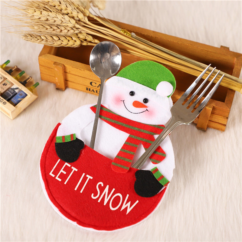 Christmas Cutlery Holder Decorations for Restaurant and Hotel Table Layout