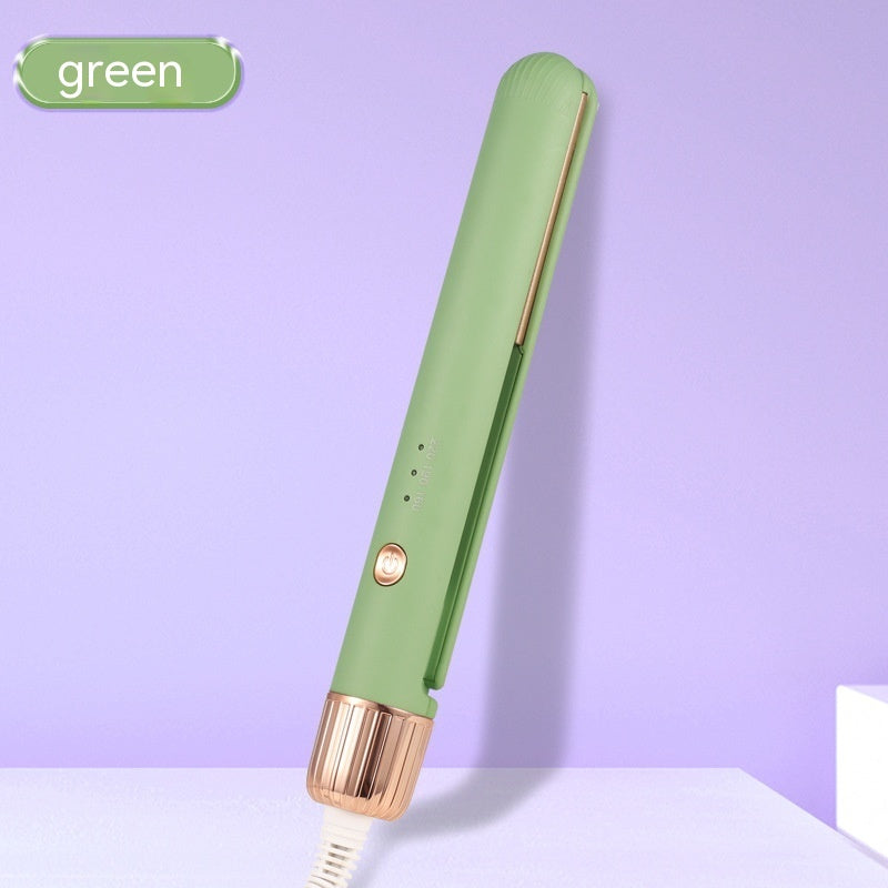 Mini Electric Hair Straightener – 2-in-1 Flat Iron & Curler Styling Tool