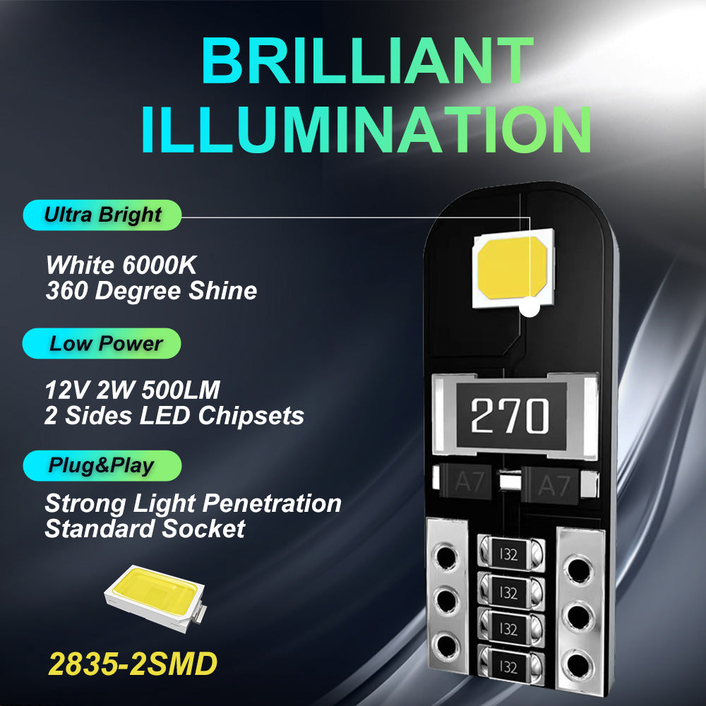 LED T10 W5W Car Bulb – Universal Width Lamp for Interior & Exterior Lighting