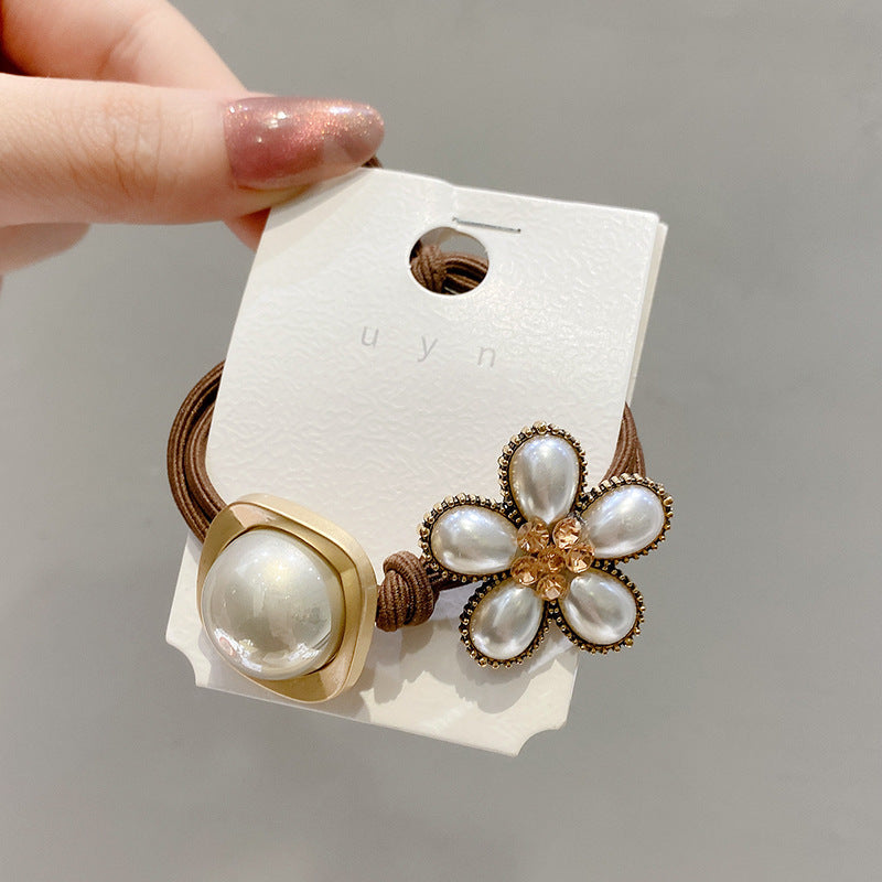 Head Rope Hair Accessories Female Pearl Flower Hair Ring Simple