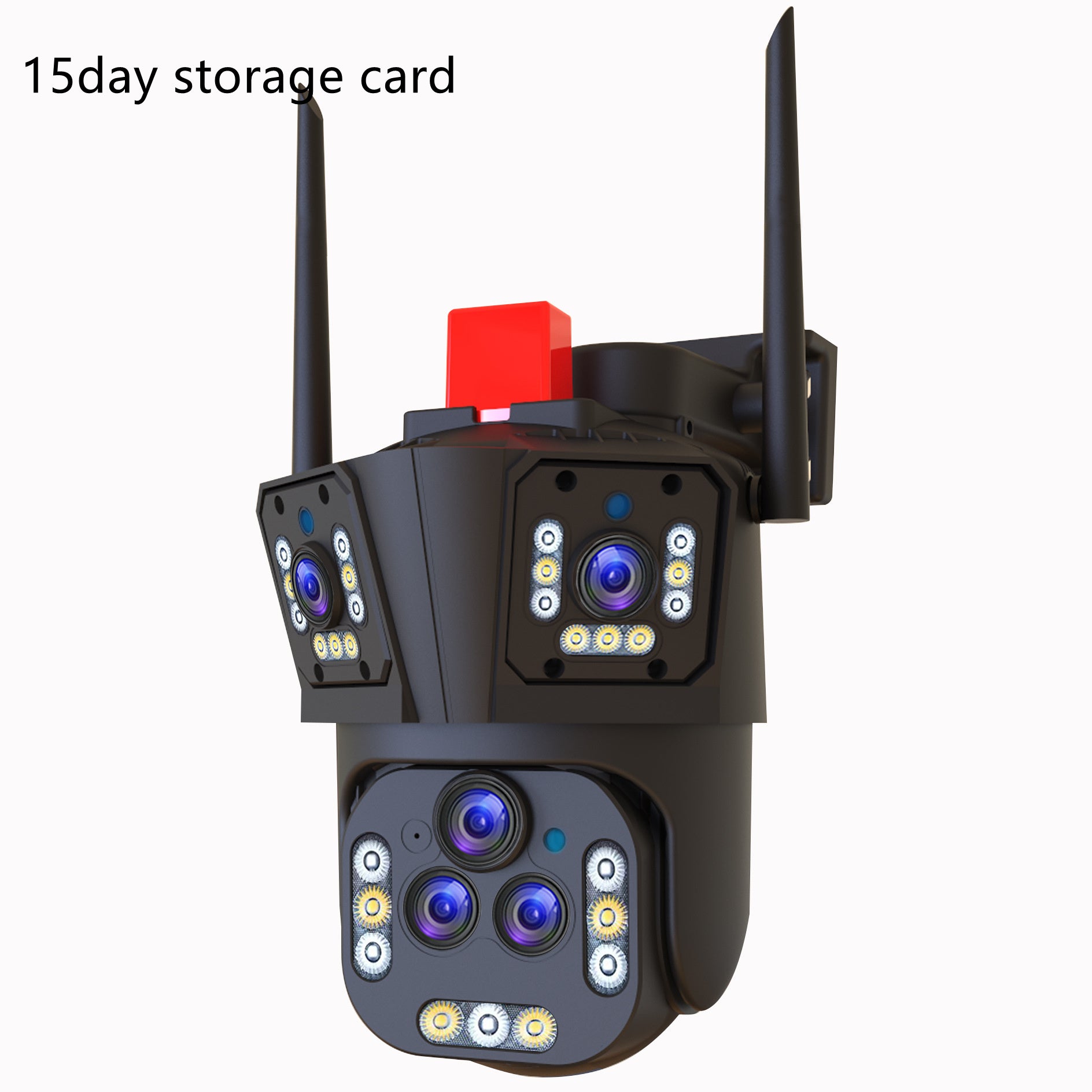 4 Million Pixel Outdoor Security Camera – 3-Screen Surveillance System