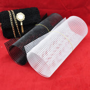 Cloth Woven Knitting Bag with 4mm Plastic Gridding Mesh Plate – DIY Craft Organizer