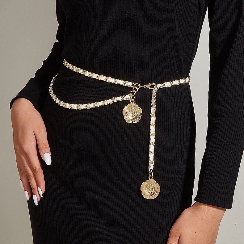 Women's Classic Waist Chain Belt for Dresses, Skirts, and Pants