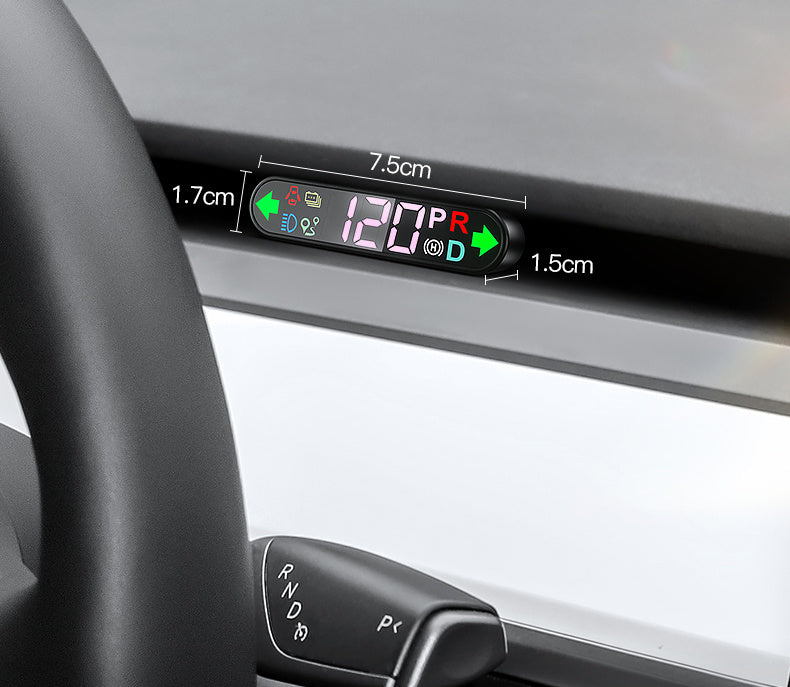 Sub-Screen Car Instrument Panel – Digital HUD Speed Display