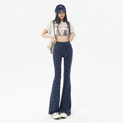 Women’s Flared Casual Pants – High-Waist Stretch Bell-Bottoms, Trendy Everyday Style