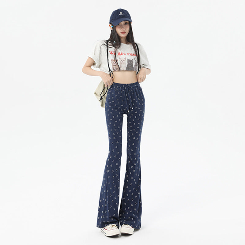 Women’s Flared Casual Pants – High-Waist Stretch Bell-Bottoms, Trendy Everyday Style