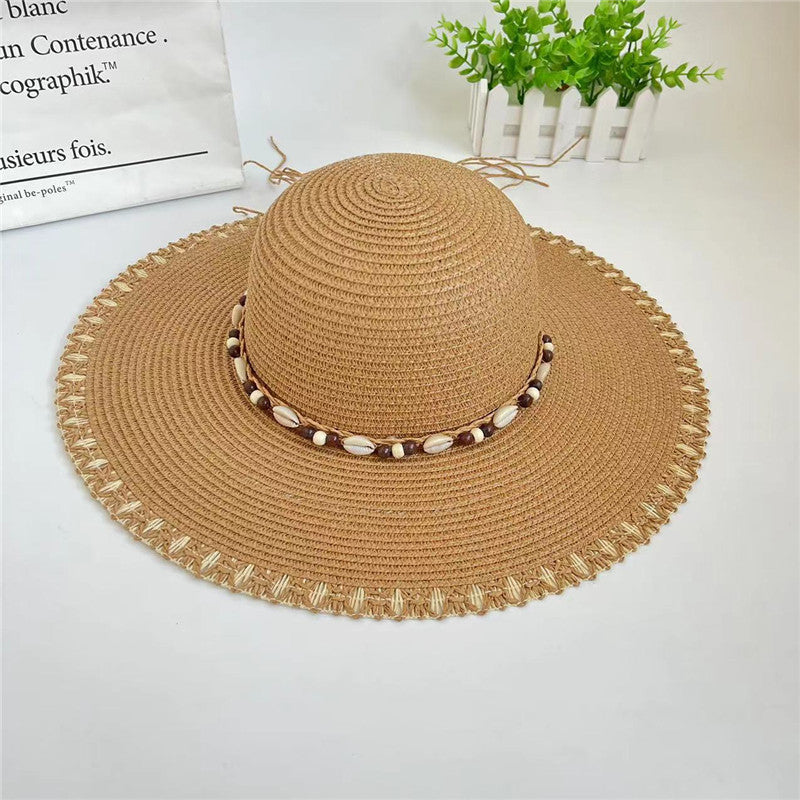 Women's Summer Beach Vacation Sun Protection Big Brim Straw Hat