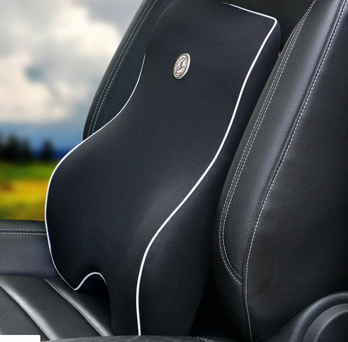 Memory Foam Car Lumbar & Neck Pillow Set – Slow Rebound, 4-Season