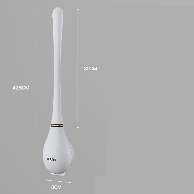 Wall-Mounted Silicone Toilet Brush – Long-Handled Household Cleaner