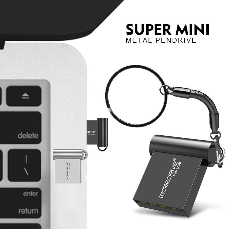 Mini Metal USB Flash Drive – High-Speed USB 3.2, Waterproof Keychain (128GB–1TB)