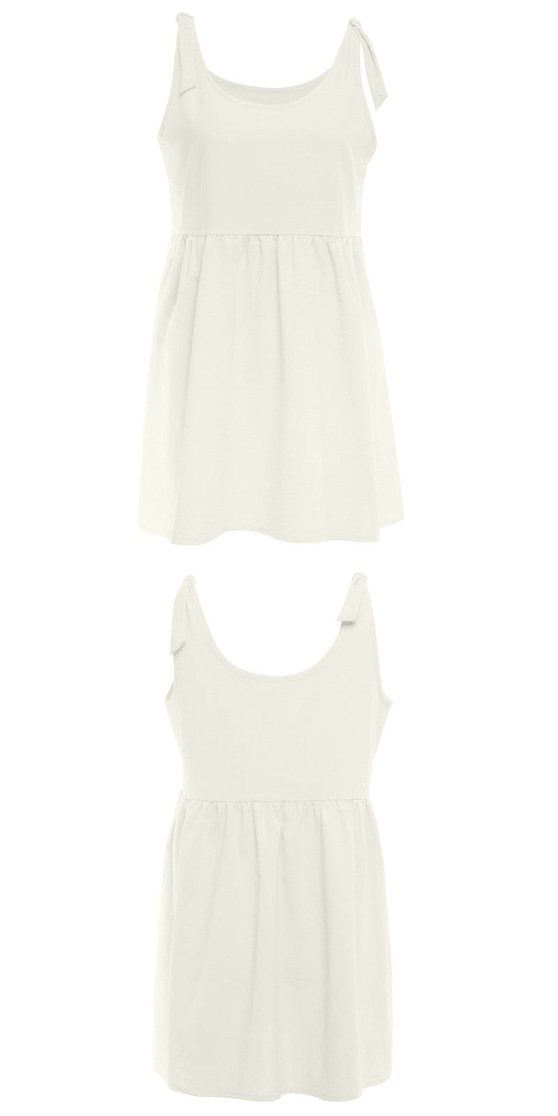 Beach casual strap style solid color dress