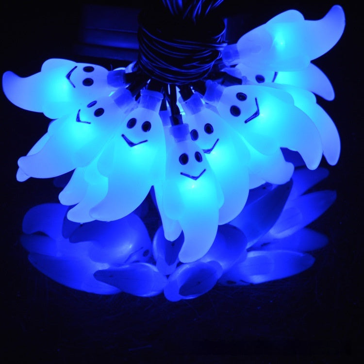 Solar Ghost String Lights – Outdoor Halloween and Christmas Courtyard Luminous Decoration