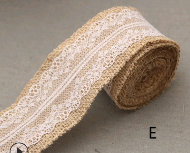 5cm Wide Lace Linen Roll – DIY Handmade Christmas, Wedding, and Craft Decorations