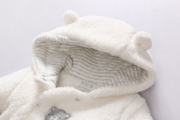 Baby Winter Cotton Padded Romper – Thickened Lamb Newborn Jumpsuit