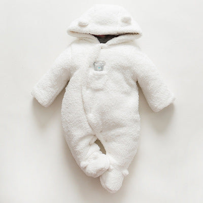 Baby Winter Cotton Padded Romper – Thickened Lamb Newborn Jumpsuit