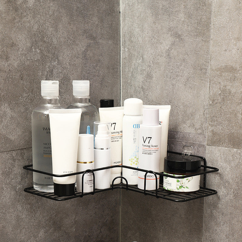Wrought Iron Corner Bathroom Shelf – Shower & Kitchen Storage Rack Holder