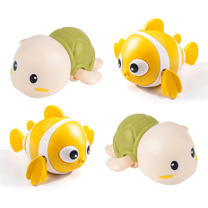 Baby Bath Toys Children Playing Water Small Yellow Duck Swimming Playing Water Little Duck Little Turtle