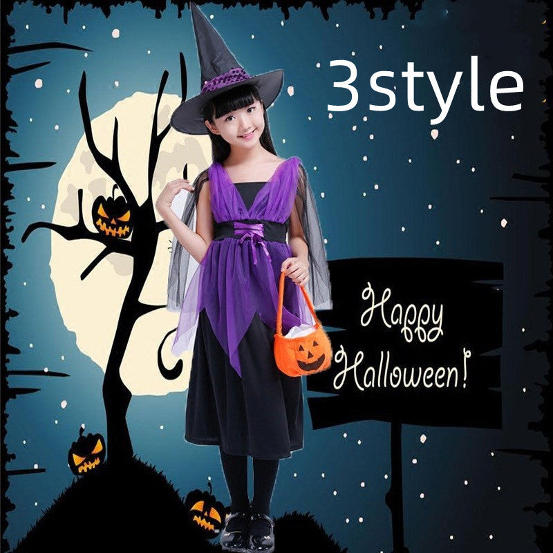 Halloween Princess Costume for Children Kids Dress Up Outfit