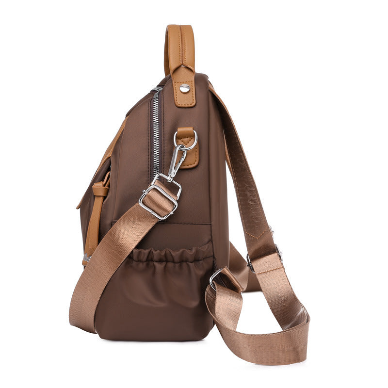 Womens Oxford Cloth Backpack Casual Tote Style Shoulder Bag