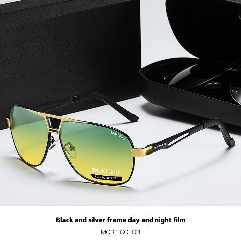 Men's Day and Night Dual-Use Photochromic Sunglasses