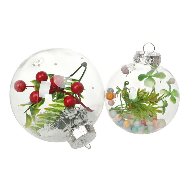 Transparent Plastic Christmas Balls With Hat Arcade Party Decoration