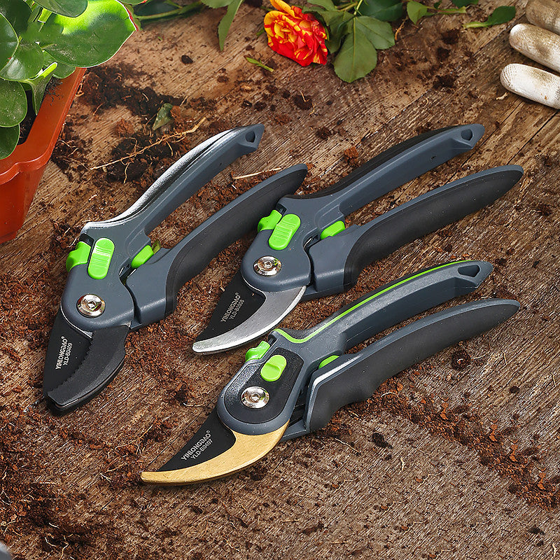 Garden Scissors with Ultra-Fine Polished Metal Blades and Ergonomic Non-Slip Handle
