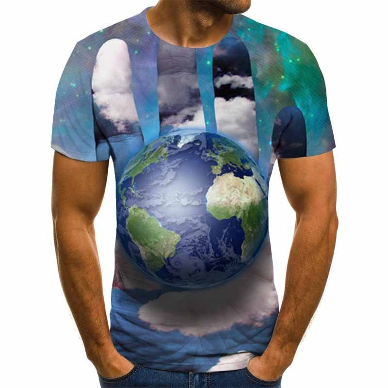 3D Digital Printing Short Sleeve Men's T-shirt Casual Round Neck Top T-shirt