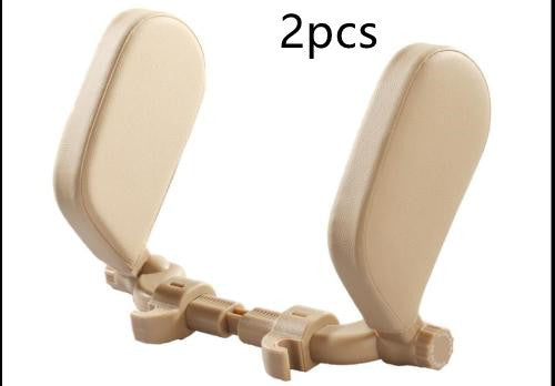 Adjustable Car Headrest Pillow, Soft Leather Travel Neck Support Cushion