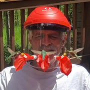 Portable Plastic Bird Feeder Headwear with Floral Design