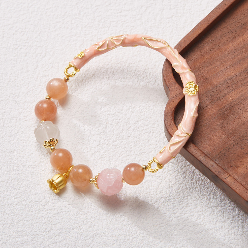 Half-life Liangyuan Lily Jade Half Brace Lace Bracelet