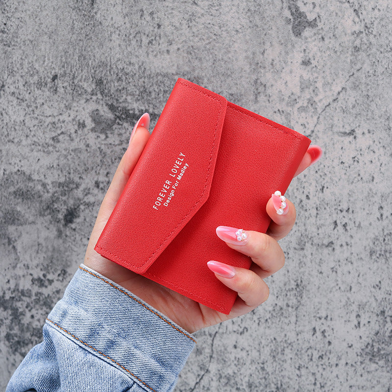 Slim PU Leather Card Holder Wallet Unisex Solid Color
