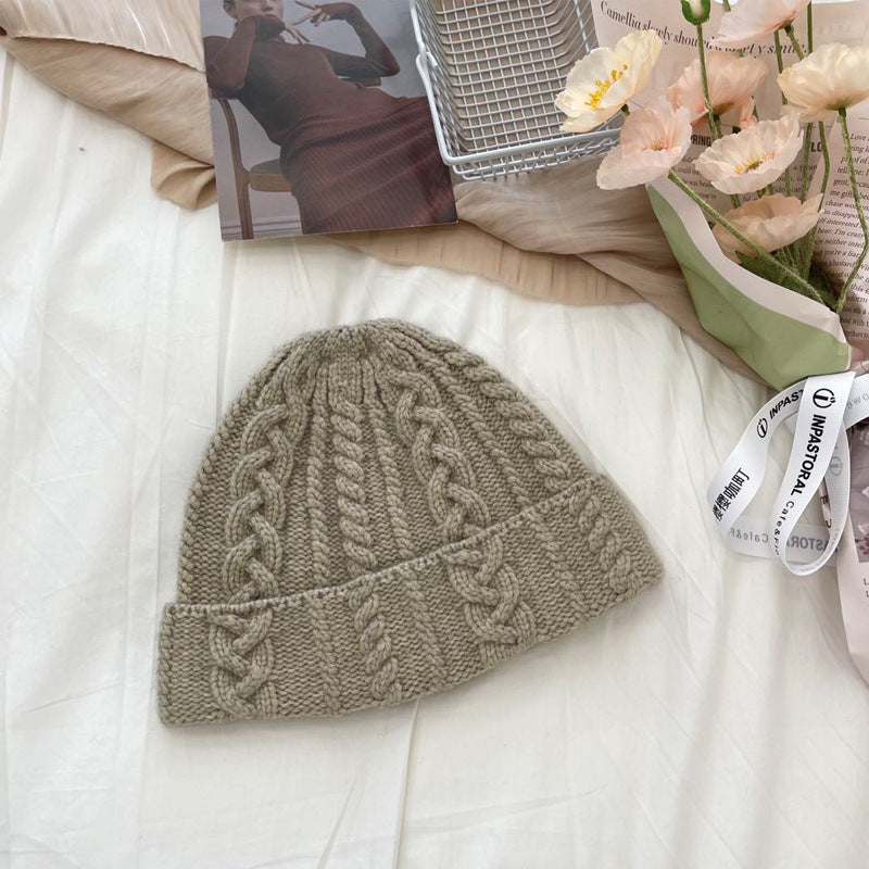 Japanese Twist Thick Wool Hat Women
