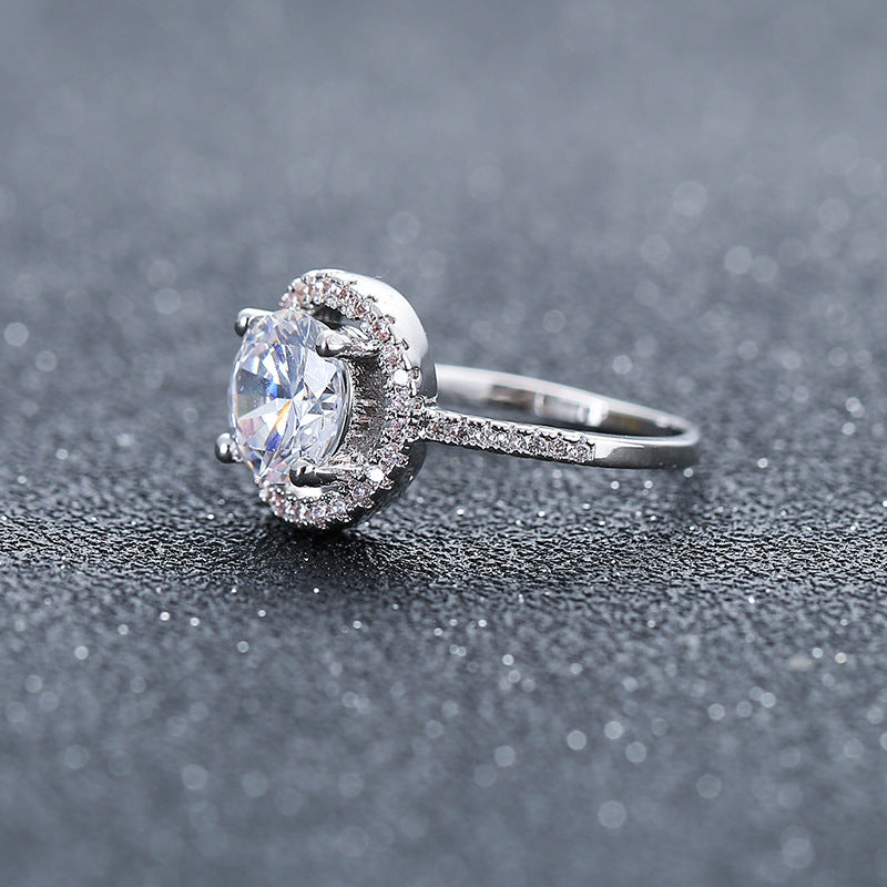 Elegant Wholesale European-Style Zircon Wedding and Engagement Ring by Nvjie Paktong