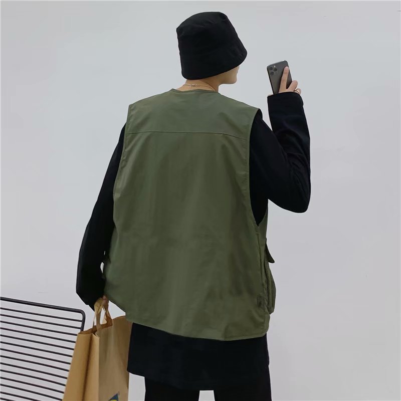 Tactical Vest Men And Women Tide Brand Trend Hip-hop Waistcoat Vest Jacket Autumn