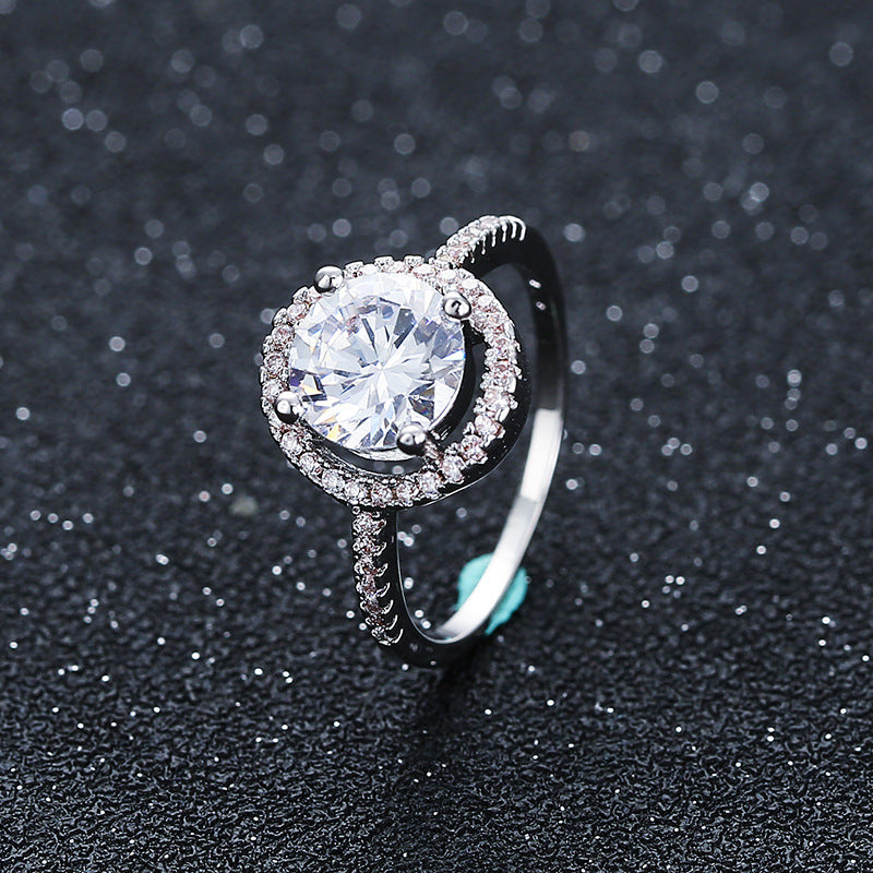 Elegant Wholesale European-Style Zircon Wedding and Engagement Ring by Nvjie Paktong