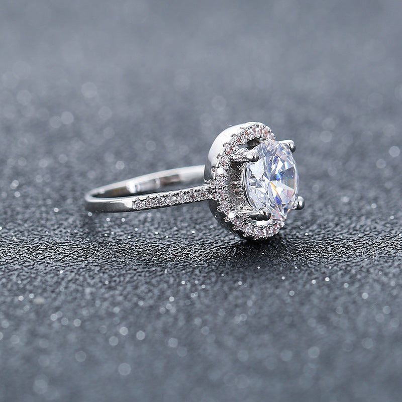 Elegant Wholesale European-Style Zircon Wedding and Engagement Ring by Nvjie Paktong