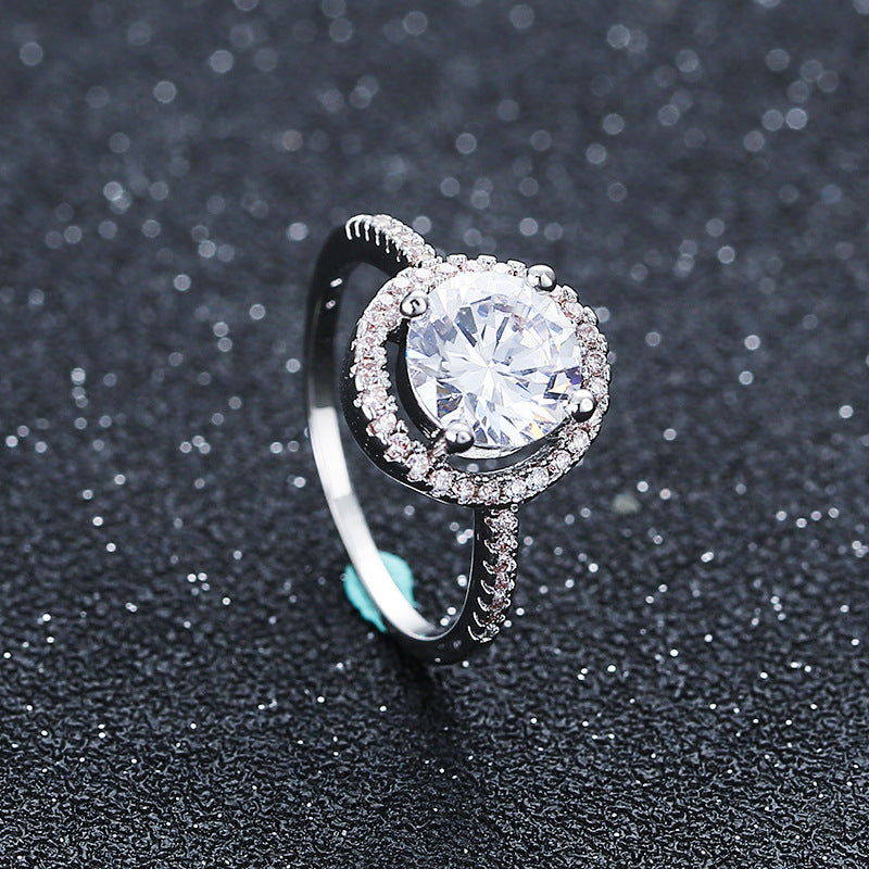 Elegant Wholesale European-Style Zircon Wedding and Engagement Ring by Nvjie Paktong