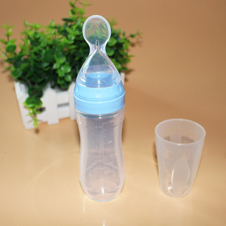 Baby Spoon Bottle Feeder – Soft Silicone Food Dispensing Spoon