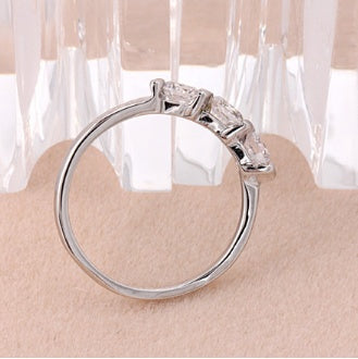 Korean Luxury Titanium Steel Zircon Engagement Rings