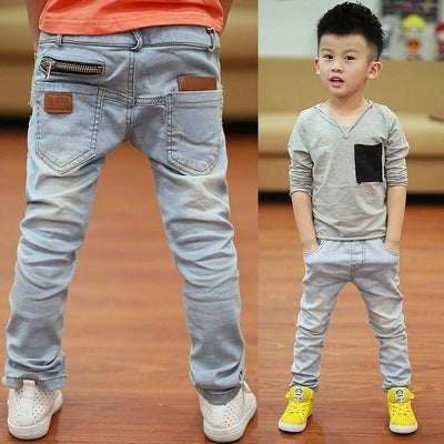 Kids Spring Autumn Harem Pants Regular Fit Sanded Fabric