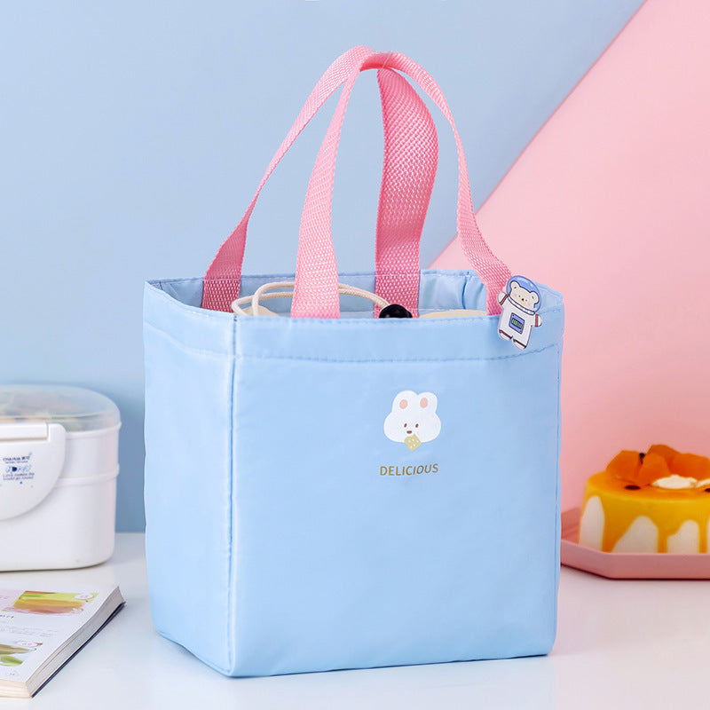 Macaron Color Large-Capacity Portable Lunch Bag – Heat Preservation & Fresh-Keeping