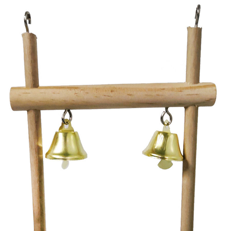 Natural Solid Wood Bird Perch Stand