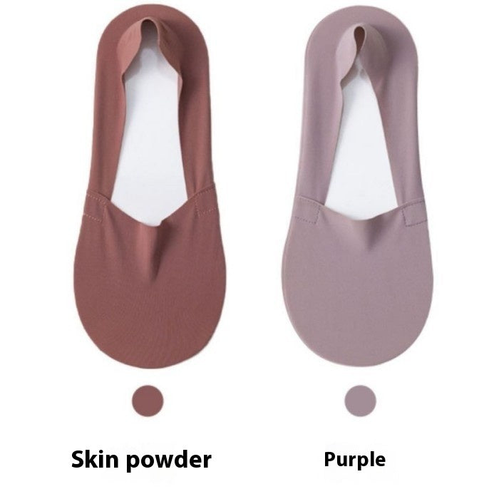 Ice Silk Pure Cotton Towel Bottom Silicone Non-slip Tight Socks