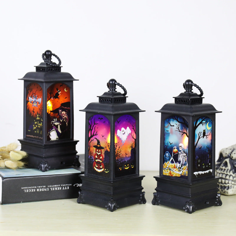 Staraise Electric Halloween Pumpkin Witch Skull Lamp