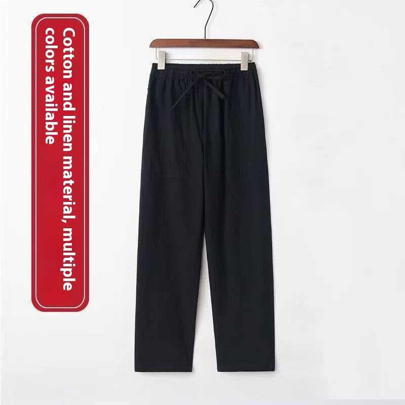 Chinese Linen Men's Loose Retro Straight-leg Pants