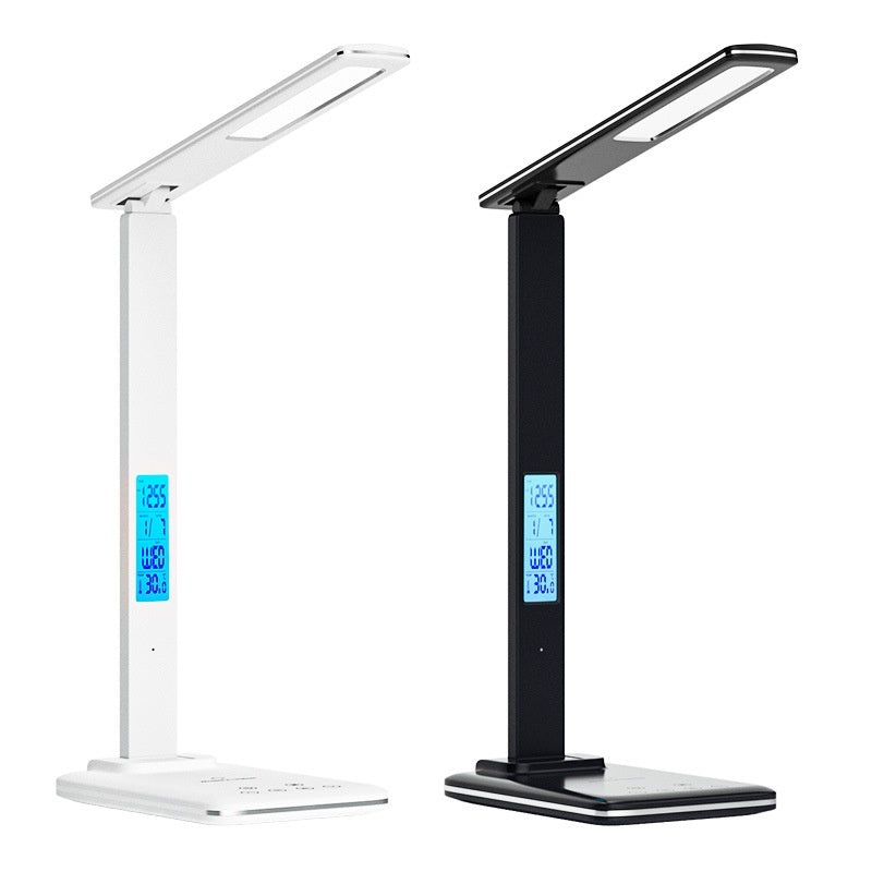 LED Study Table Face With Calendar Clock Wireless Charger Table Lamp