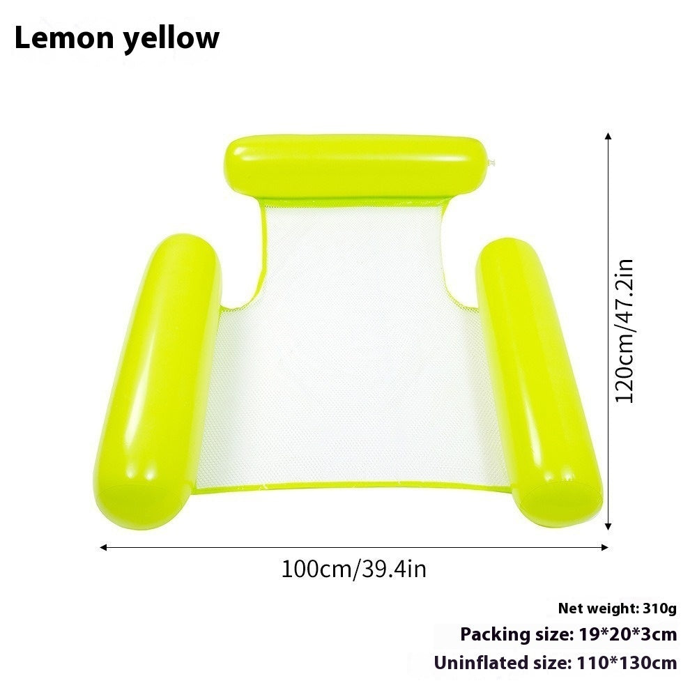 Striped Inflatable Water Sports Goods Recliner Floating Bed